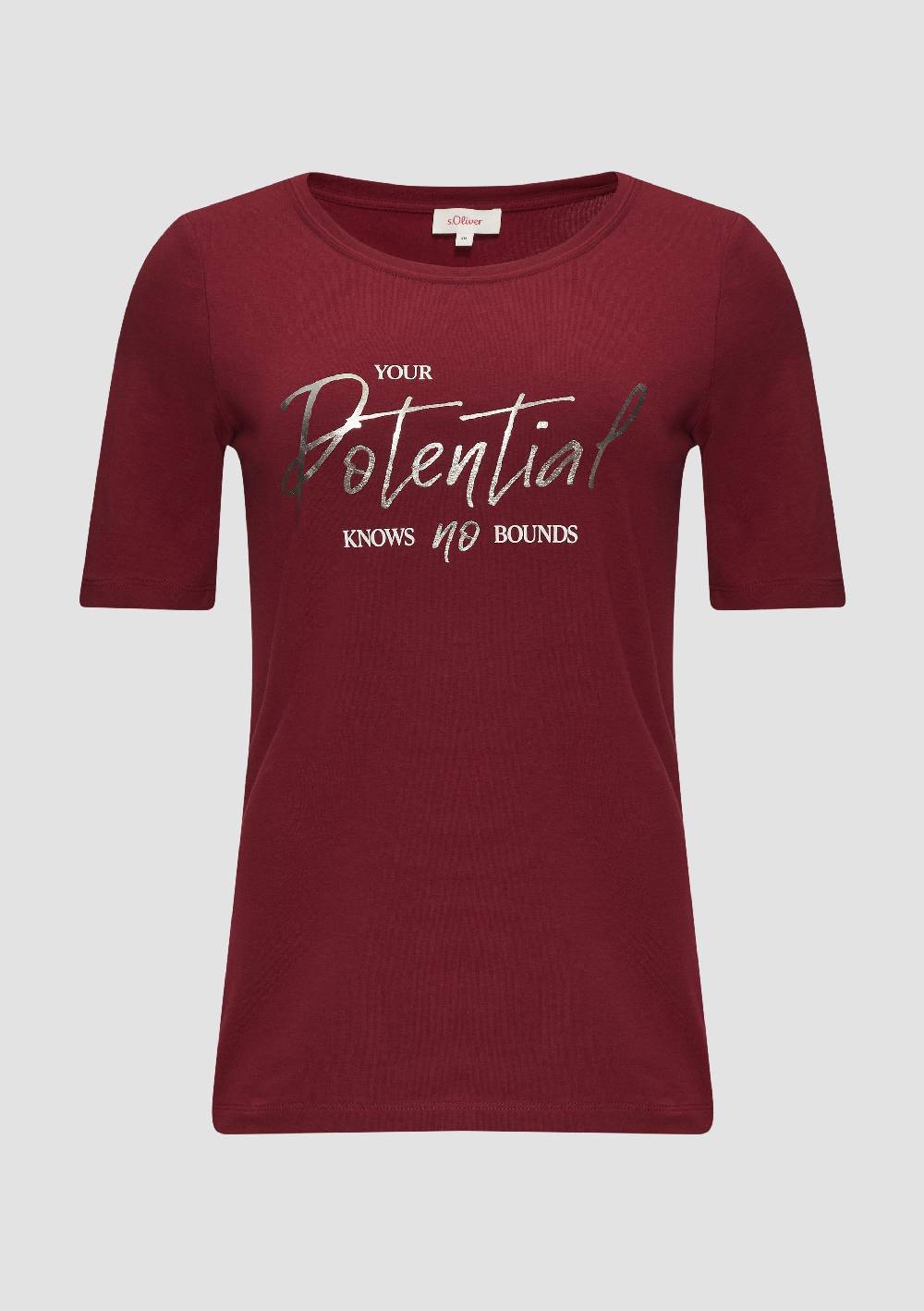S.Oliver T-Shirt Mit Frontprint Im Slim Fit