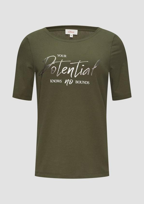 s.Oliver T-Shirt mit Frontprint im Slim Fit