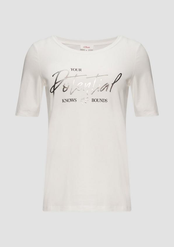s.Oliver T-Shirt mit Frontprint im Slim Fit