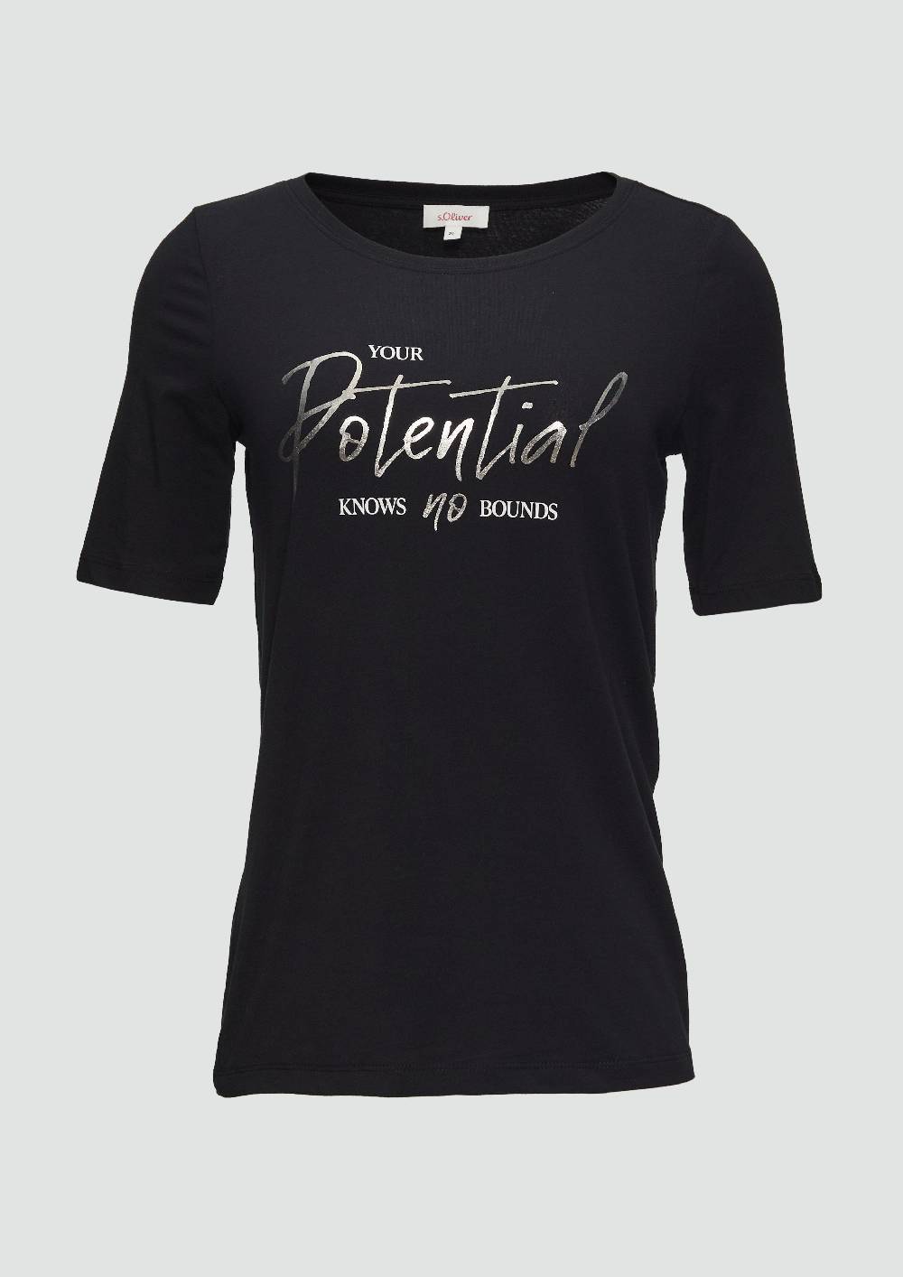 S.Oliver T-Shirt Mit Frontprint Im Slim Fit