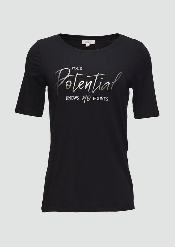 s.Oliver T-Shirt mit Frontprint im Slim Fit
