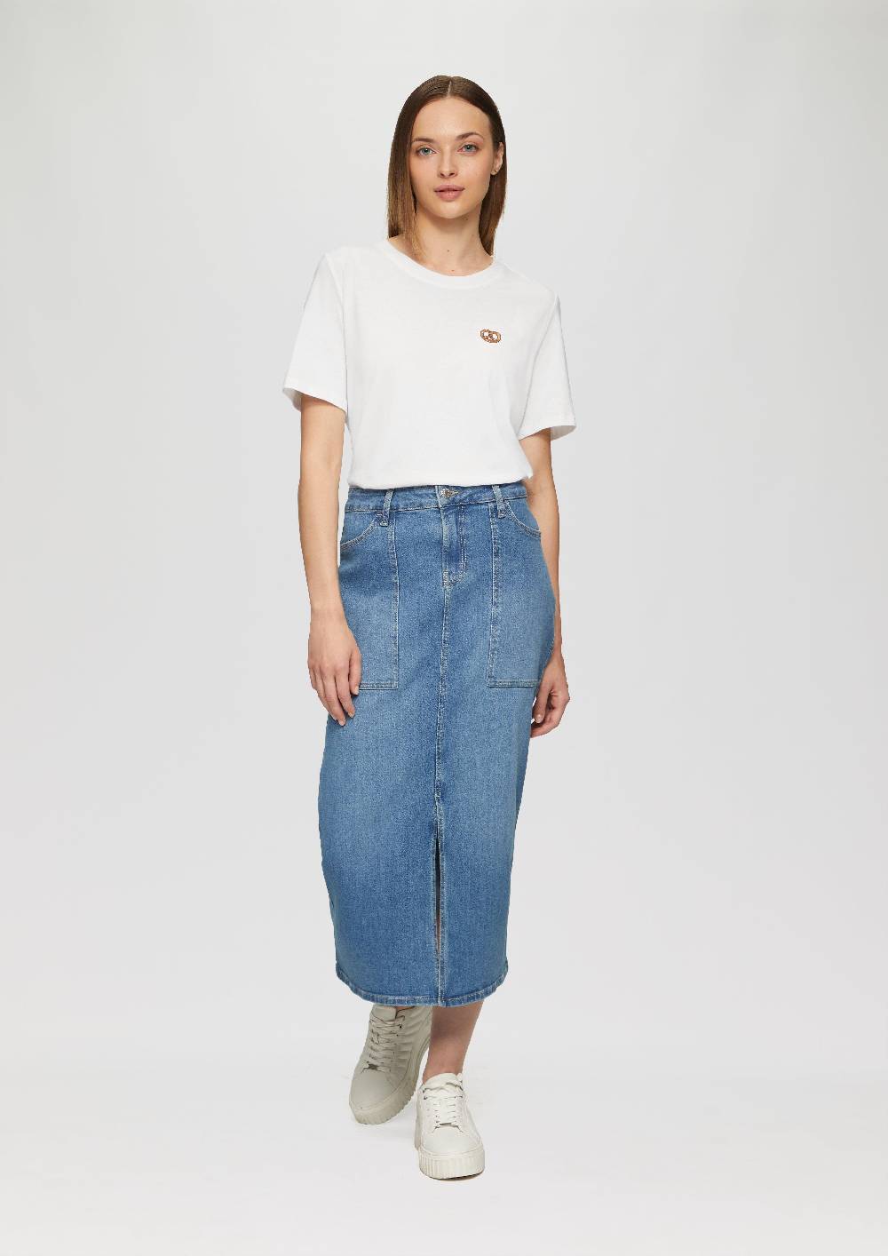 S.Oliver T-Shirt Mit Frontprint Und Glitzer-Detail