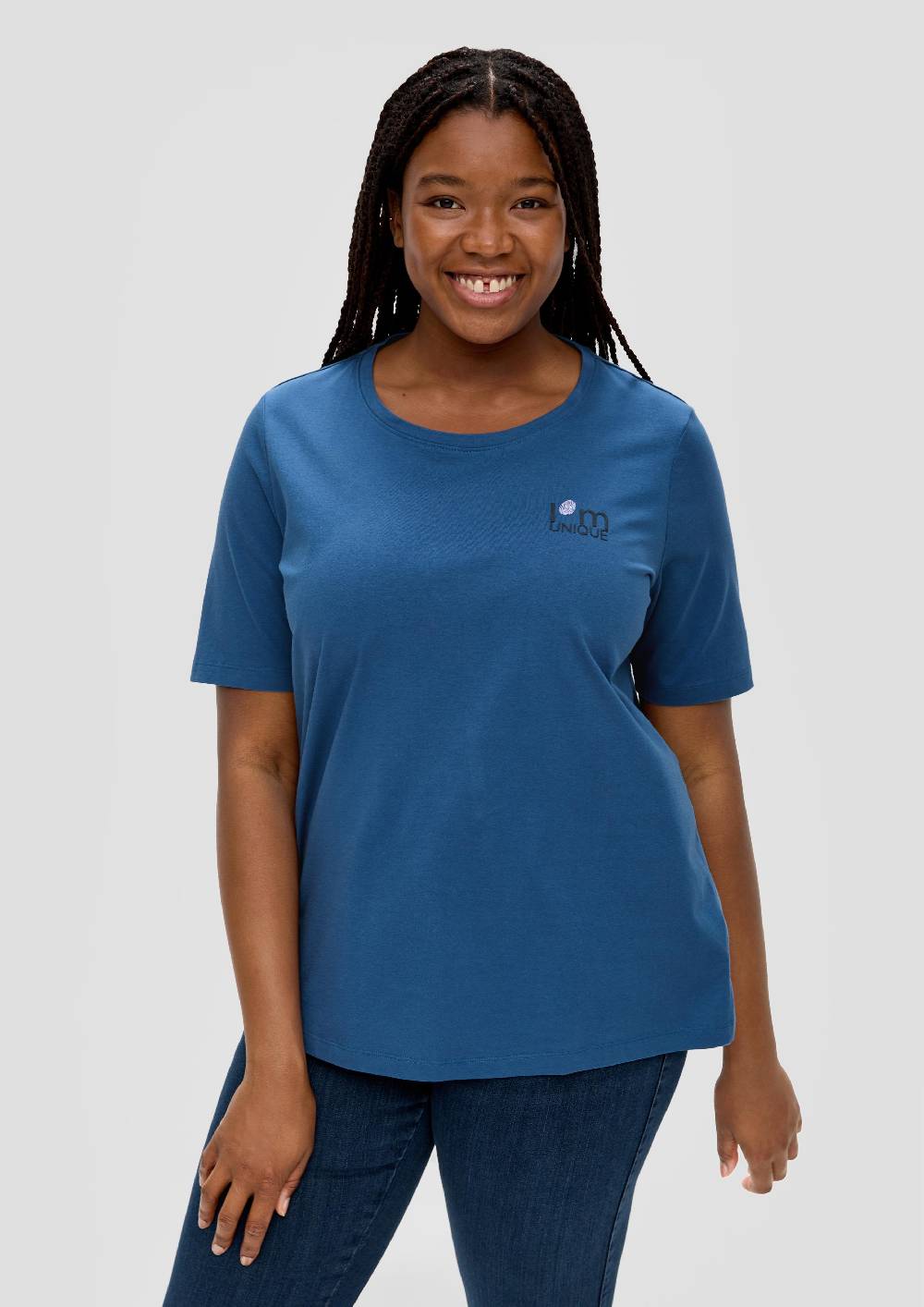 S.Oliver T-Shirt Mit Gummiertem Print