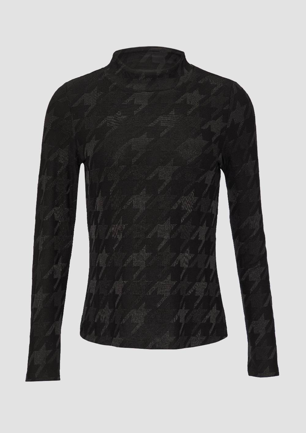 S.Oliver T-Shirt Mit Hahnentrittmuster