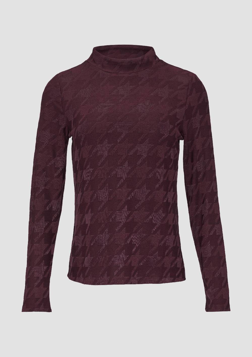 S.Oliver T-Shirt Mit Hahnentrittmuster