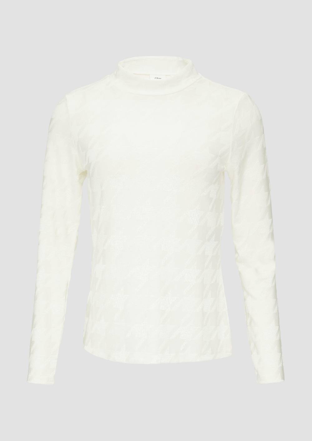 S.Oliver T-Shirt Mit Hahnentrittmuster