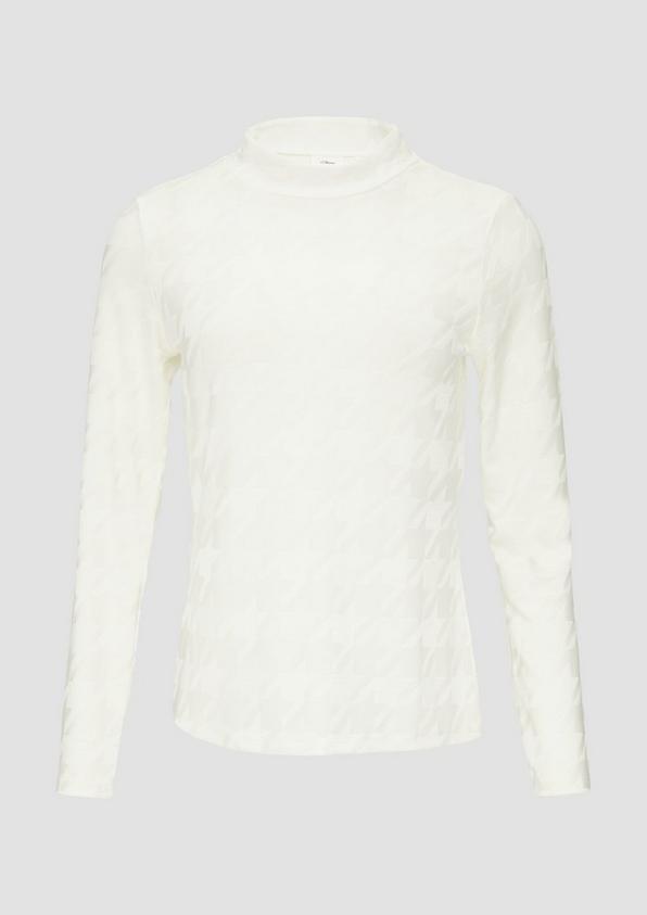 s.Oliver T-Shirt mit Hahnentrittmuster