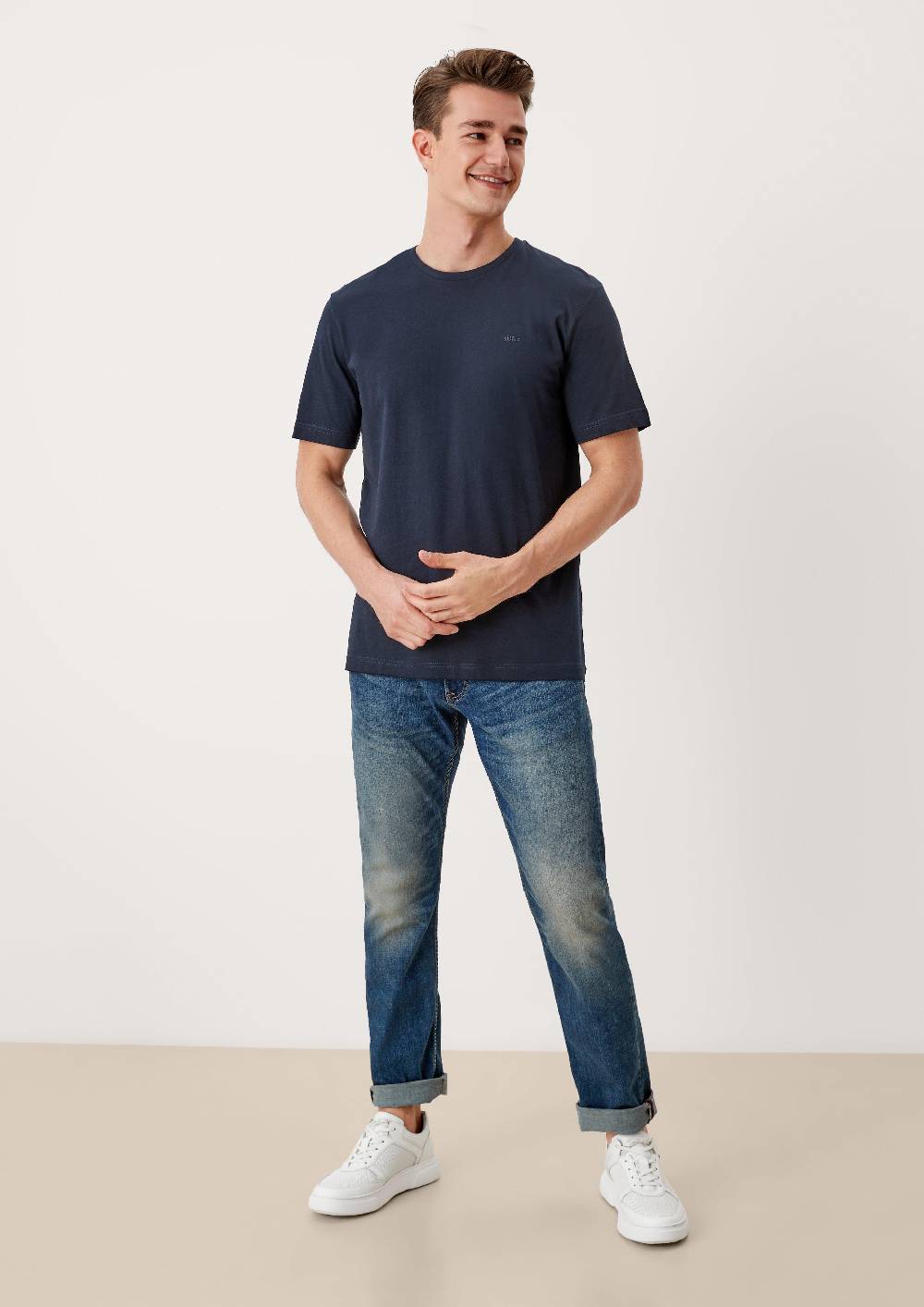 S.Oliver T-Shirt Mit Kleinem Logo-Print