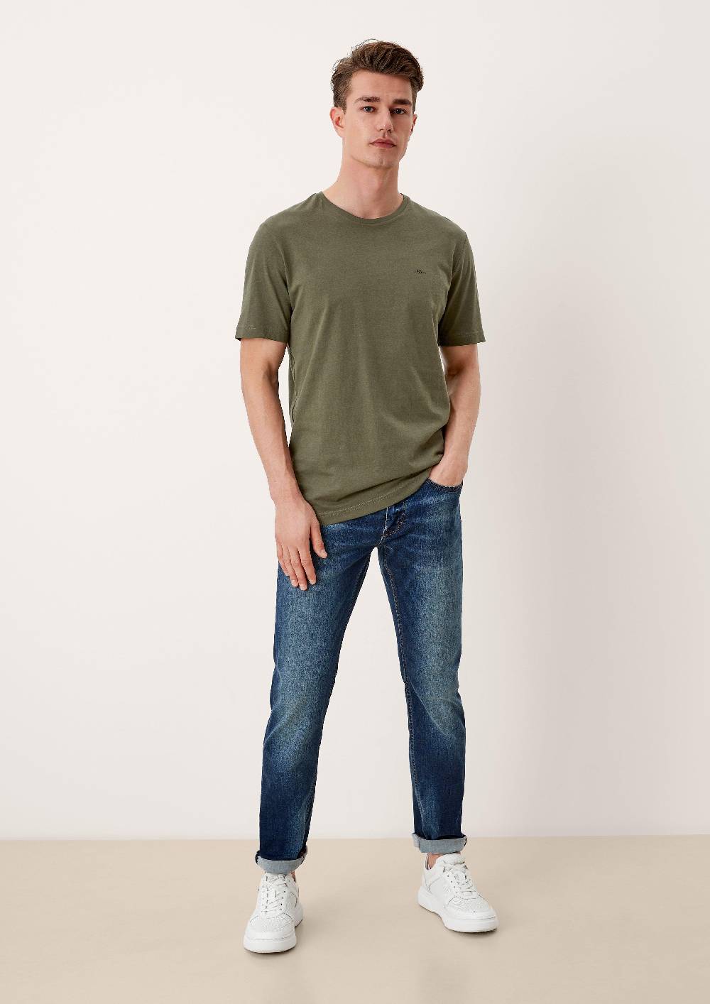 S.Oliver T-Shirt Mit Kleinem Logo-Print