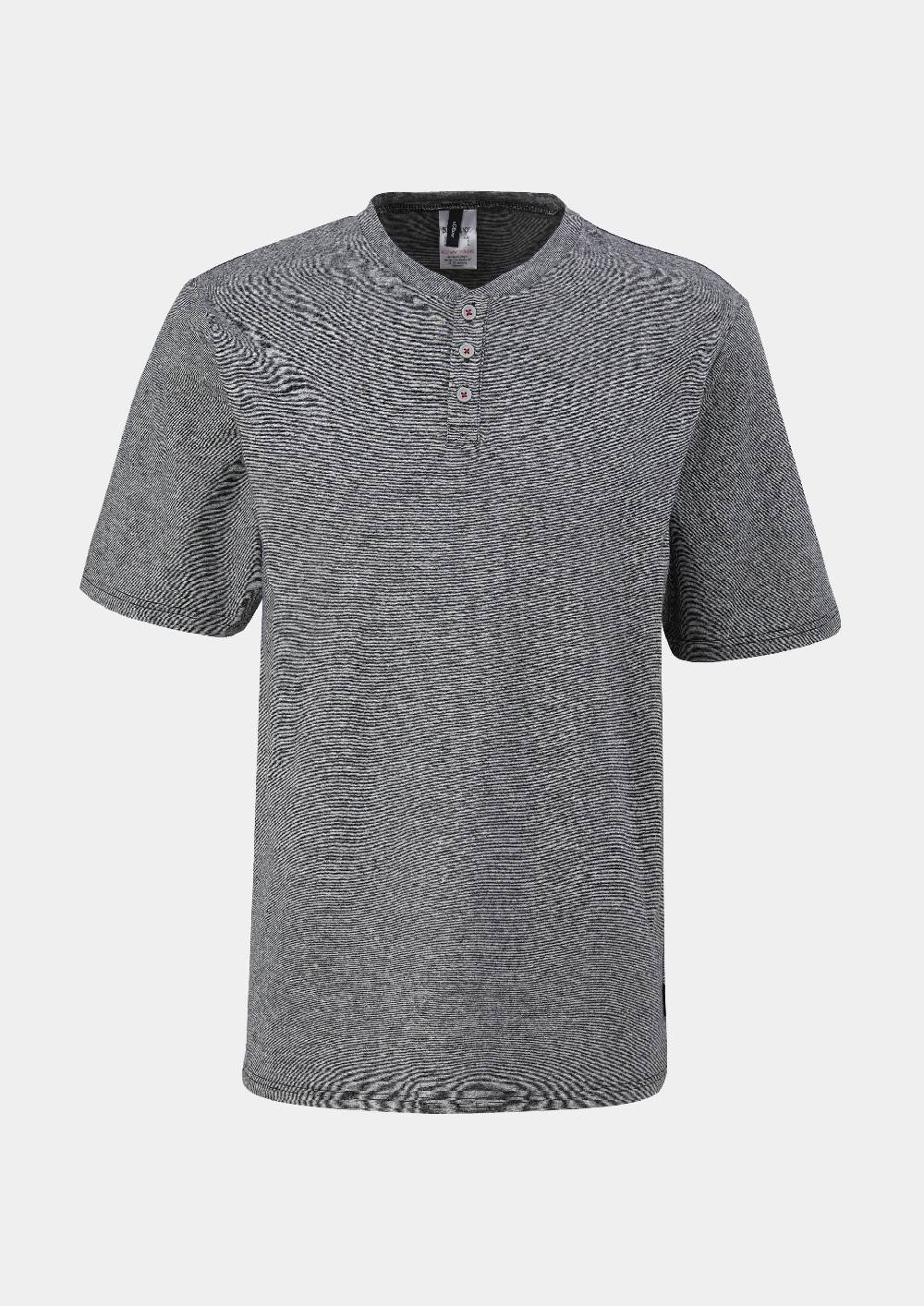 S.Oliver T-Shirt Mit Kurzer Knopfleiste