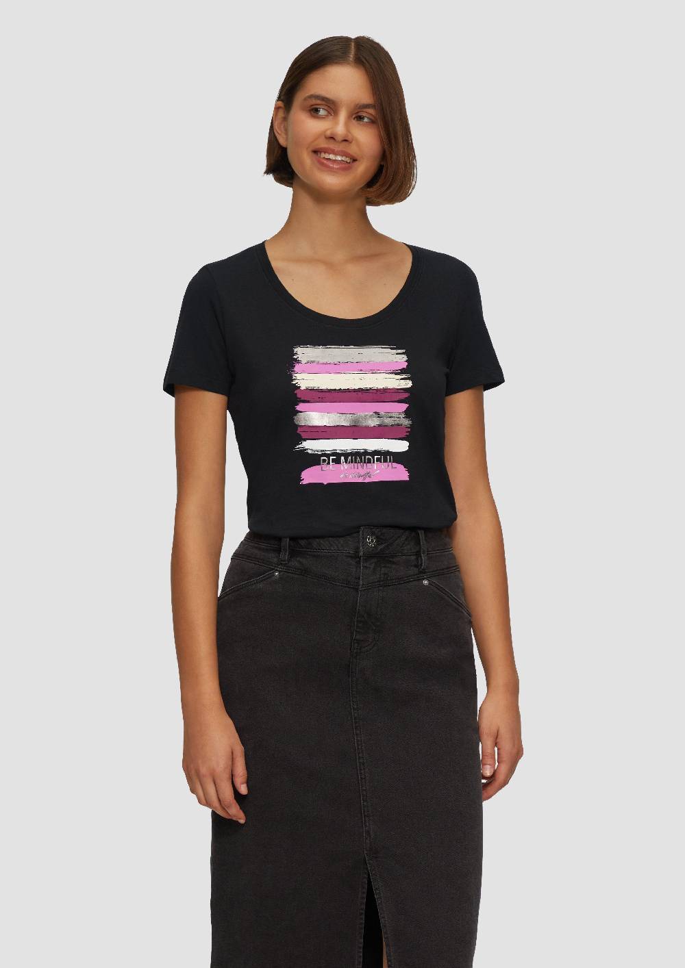 S.Oliver T-Shirt Mit Schriftprint