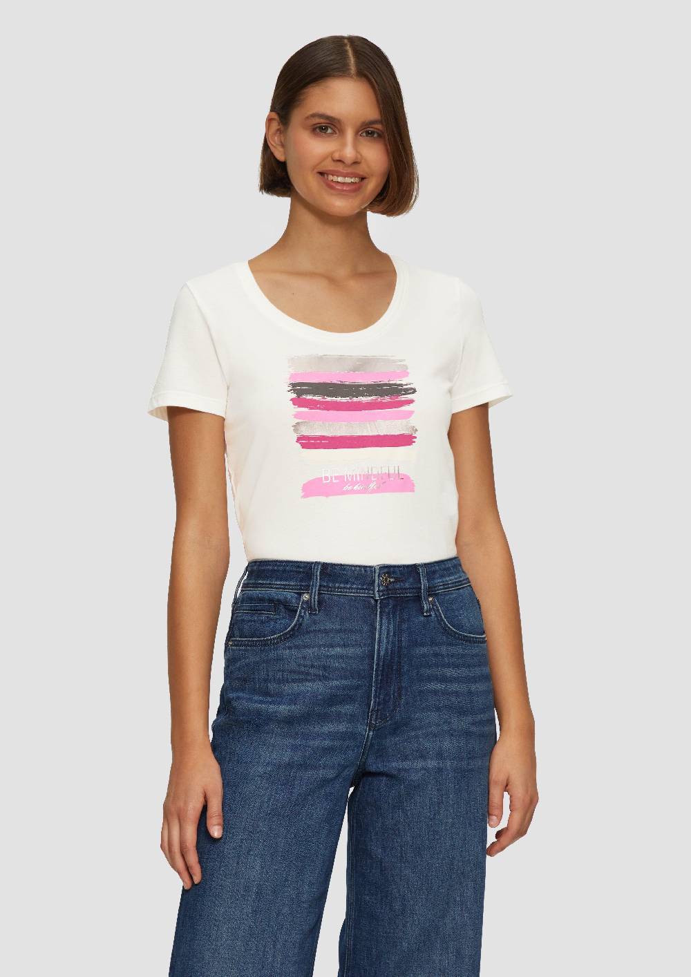 S.Oliver T-Shirt Mit Schriftprint