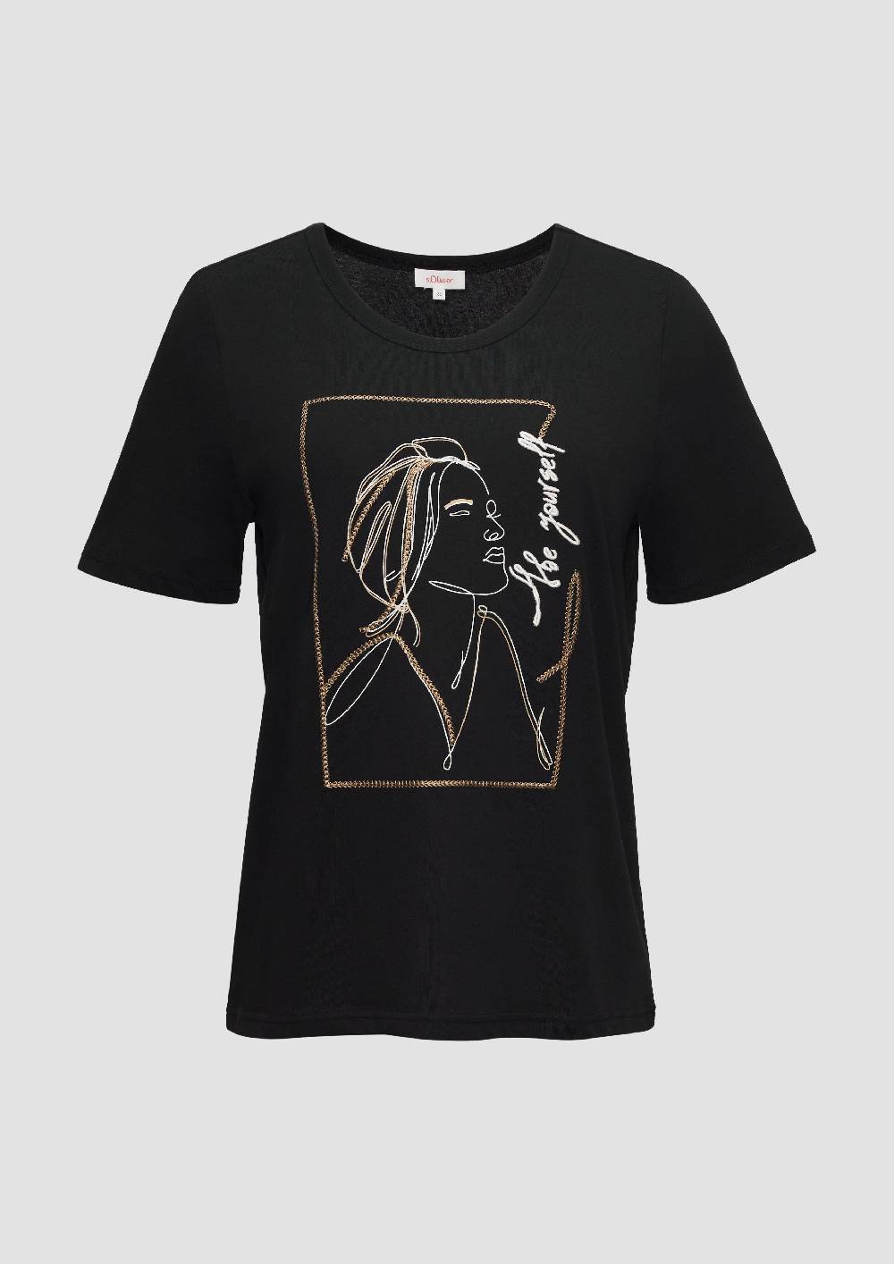 S.Oliver T-Shirt Mit Stickerei-Artwork