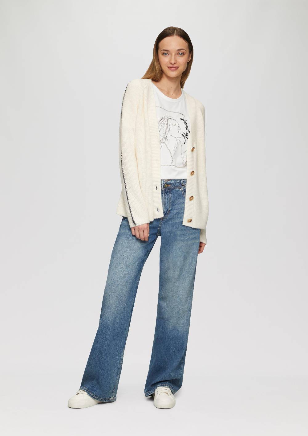 S.Oliver T-Shirt Mit Stickerei-Artwork