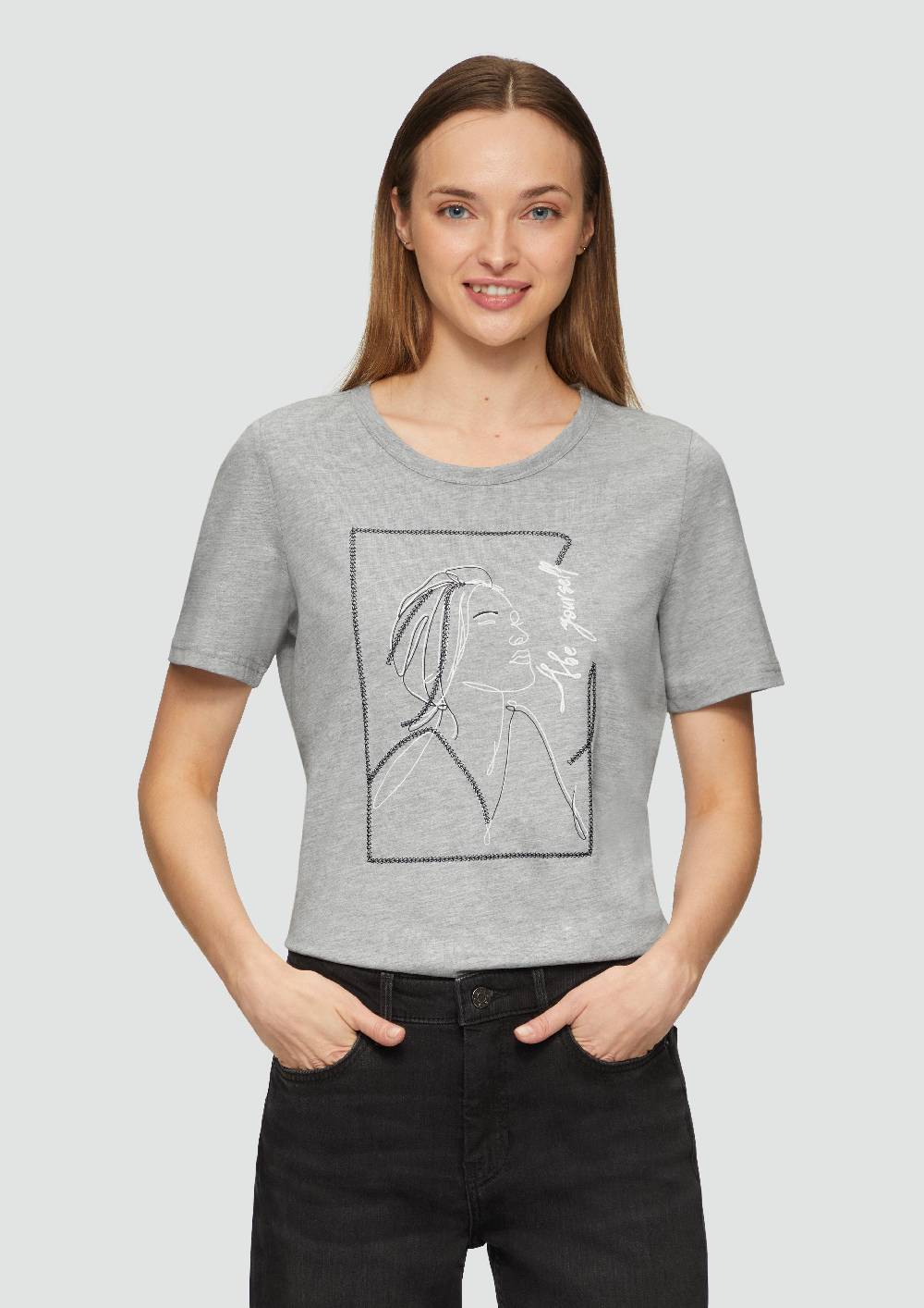 S.Oliver T-Shirt Mit Stickerei-Artwork