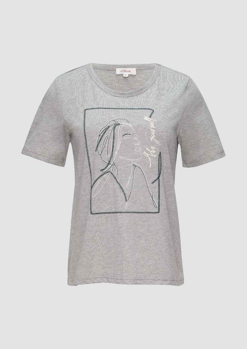S.Oliver T-Shirt Mit Stickerei-Artwork