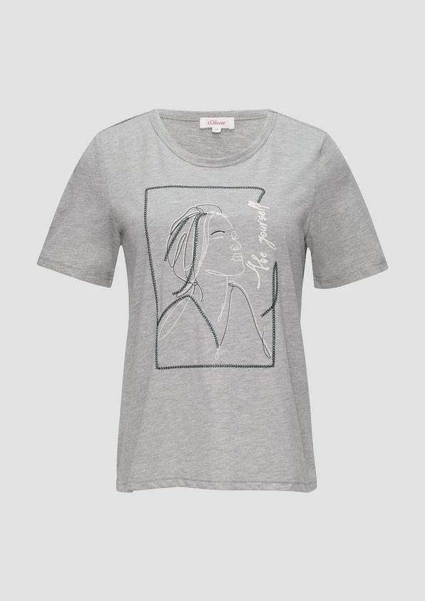 s.Oliver T-Shirt mit Stickerei-Artwork