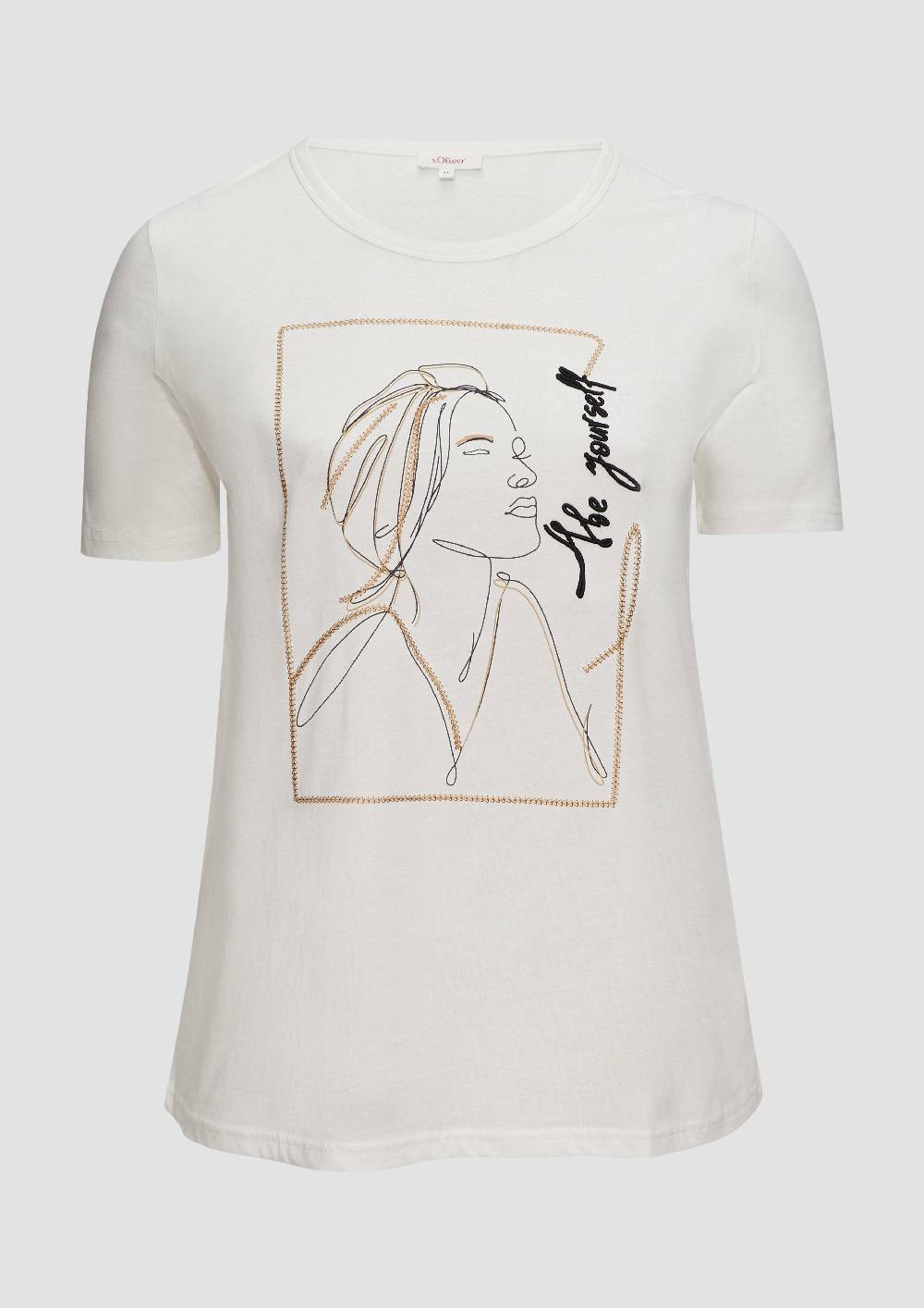 S.Oliver T-Shirt Mit Stickerei-Artwork