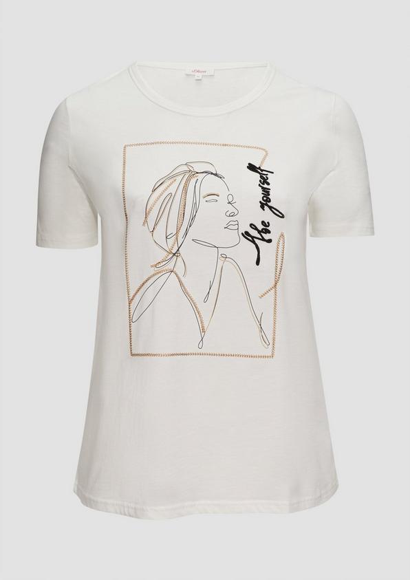 s.Oliver T-Shirt mit Stickerei-Artwork