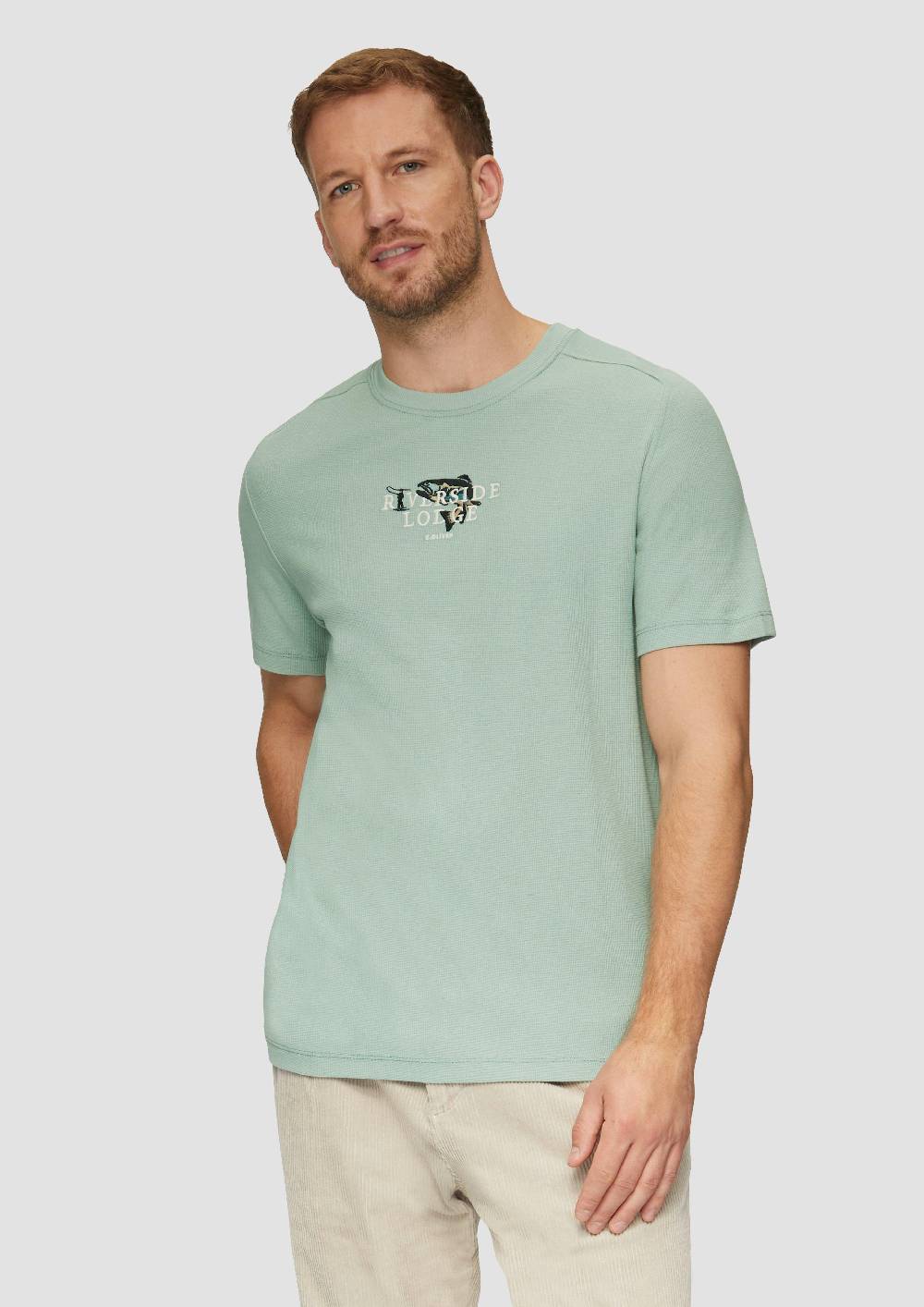 S.Oliver T-Shirt Mit Stickerei Aus Waffeljersey