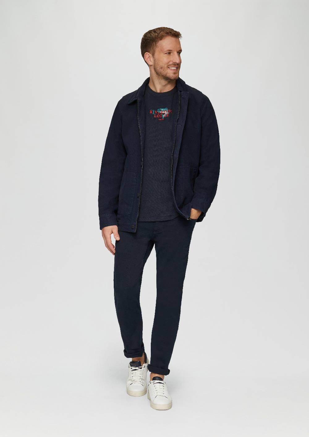 S.Oliver T-Shirt Mit Stickerei Aus Waffeljersey