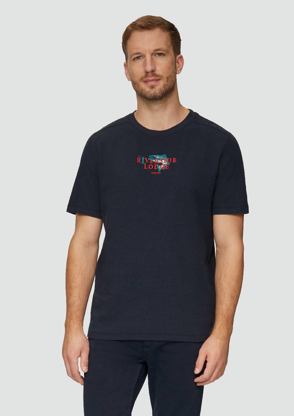 S.Oliver T-Shirt Mit Stickerei Aus Waffeljersey