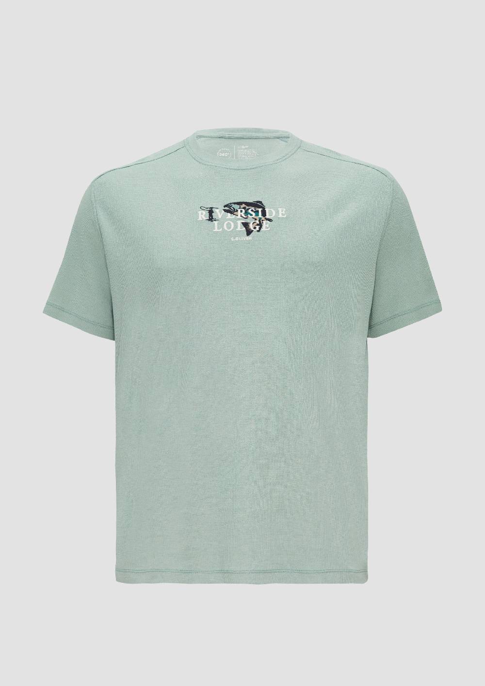 S.Oliver T-Shirt Mit Stickerei Aus Waffeljersey