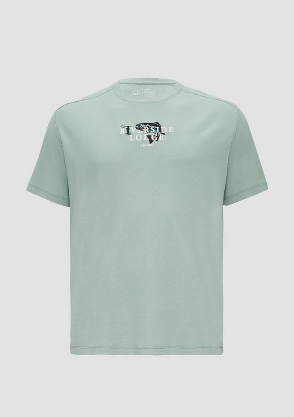 s.Oliver T-Shirt mit Stickerei aus Waffeljersey