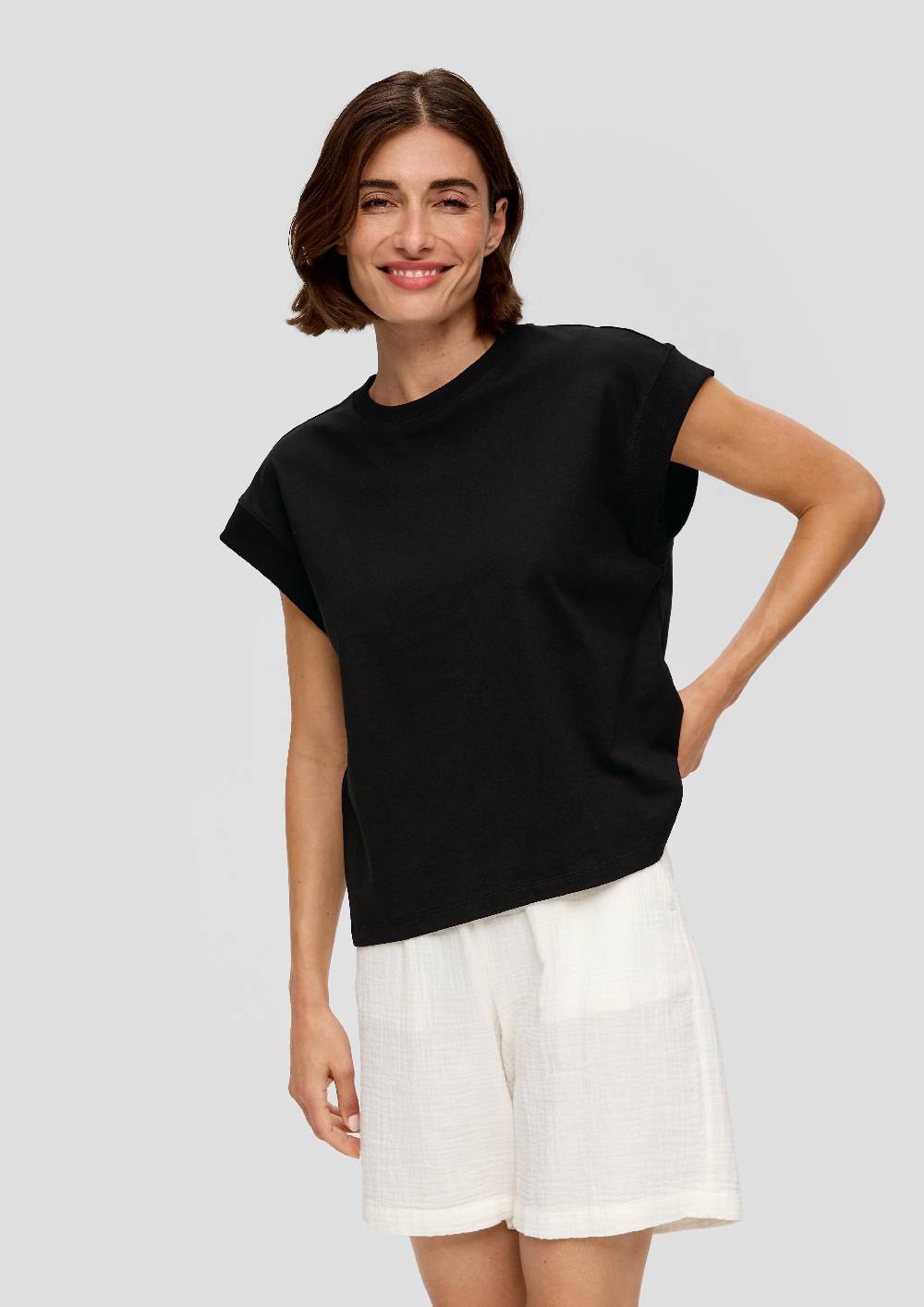 S.Oliver T-Shirt Mit überschnittenen Schultern