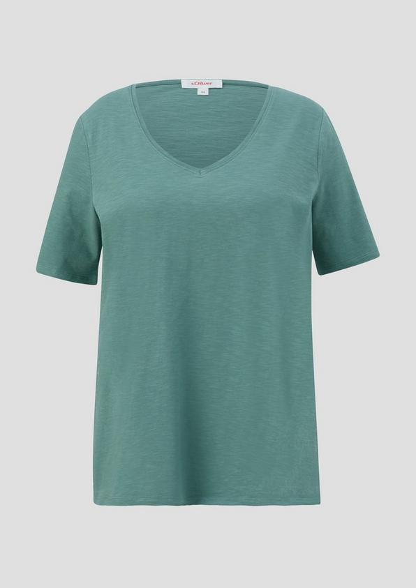 s.Oliver T-Shirt mit V-Ausschnitt