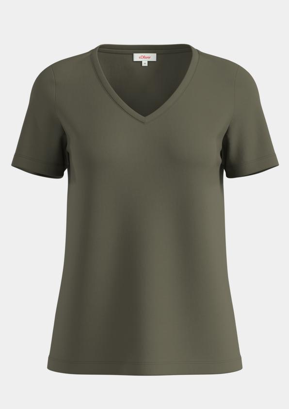 s.Oliver T-Shirt mit V-Ausschnitt