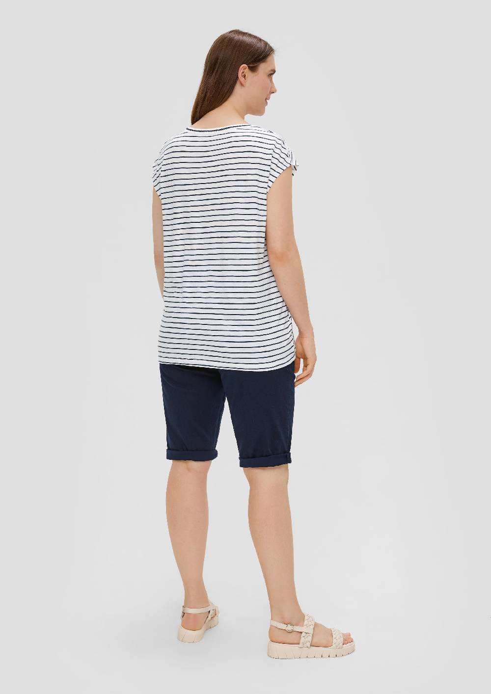 S.Oliver T-Shirt Mit V-Ausschnitt Im Relaxed Fit