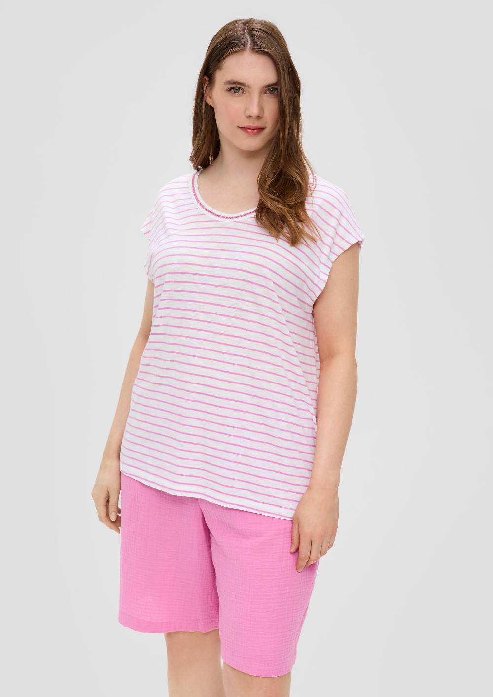 S.Oliver T-Shirt Mit V-Ausschnitt Im Relaxed Fit