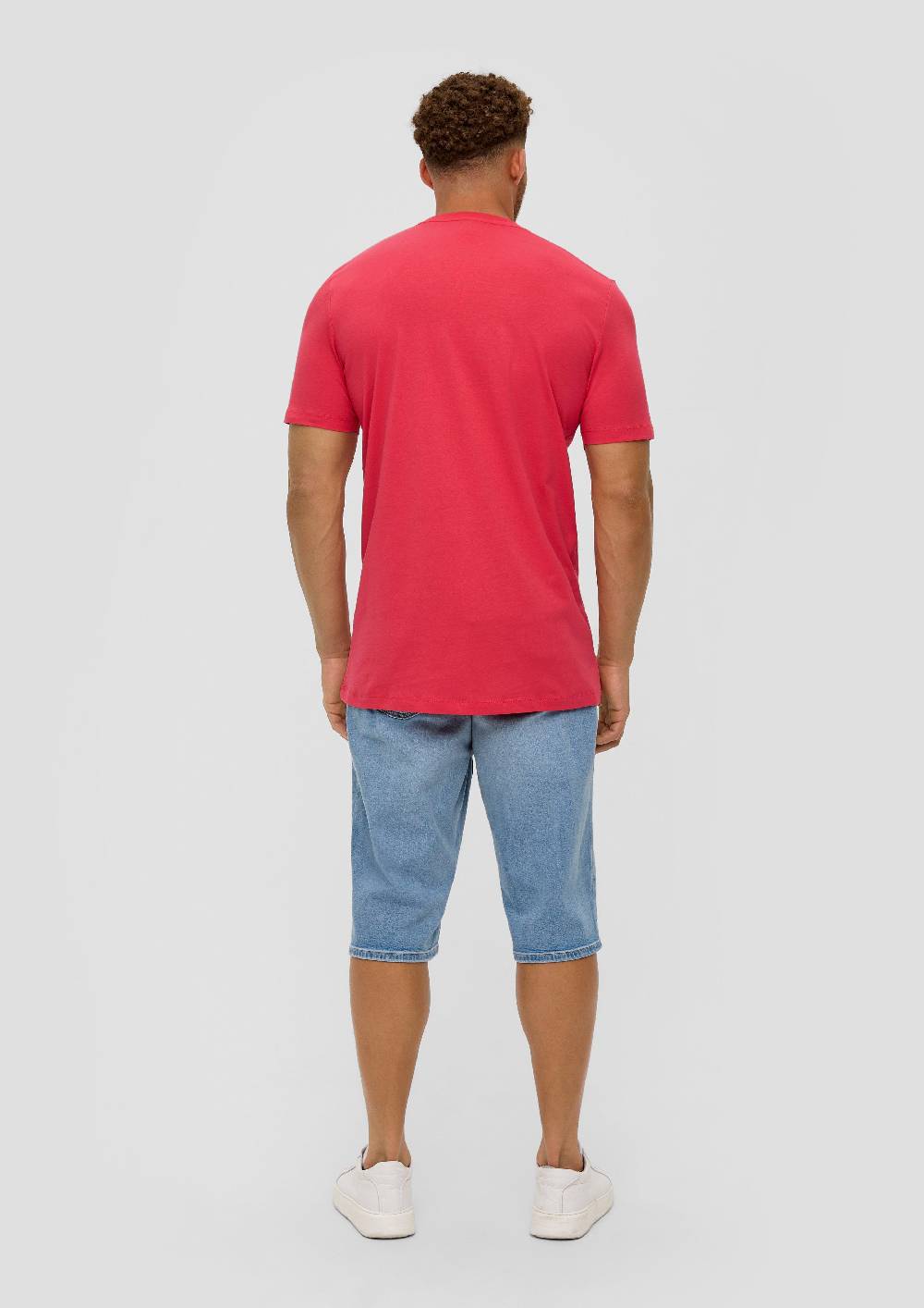 S.Oliver T-Shirt Mit V-Ausschnitt Und Logo-Detail