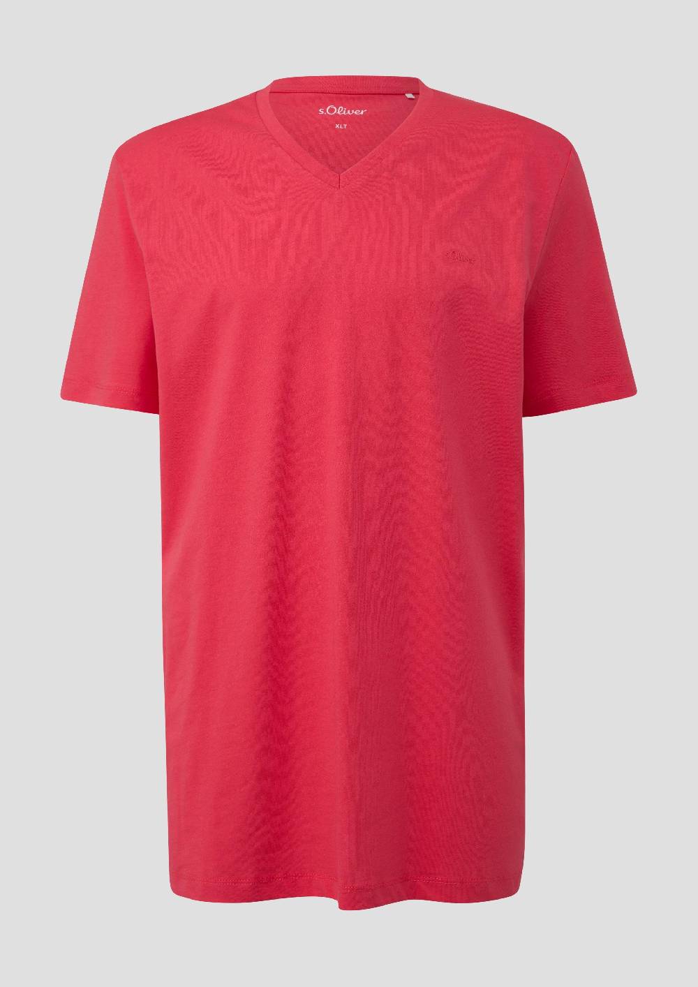 S.Oliver T-Shirt Mit V-Ausschnitt Und Logo-Detail