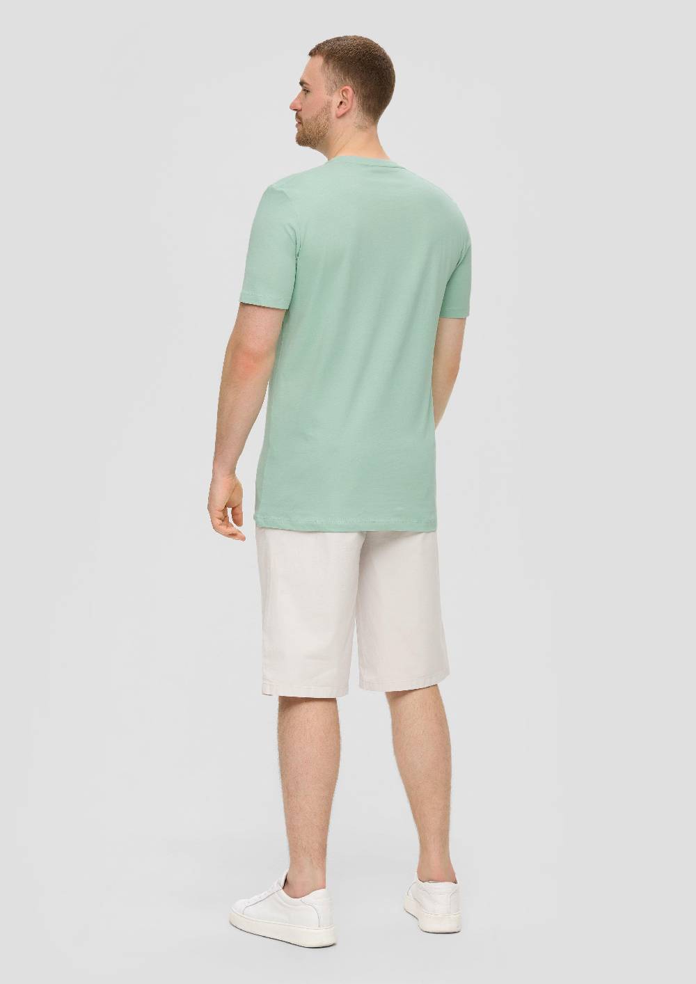 S.Oliver T-Shirt Mit V-Ausschnitt Und Logo-Detail