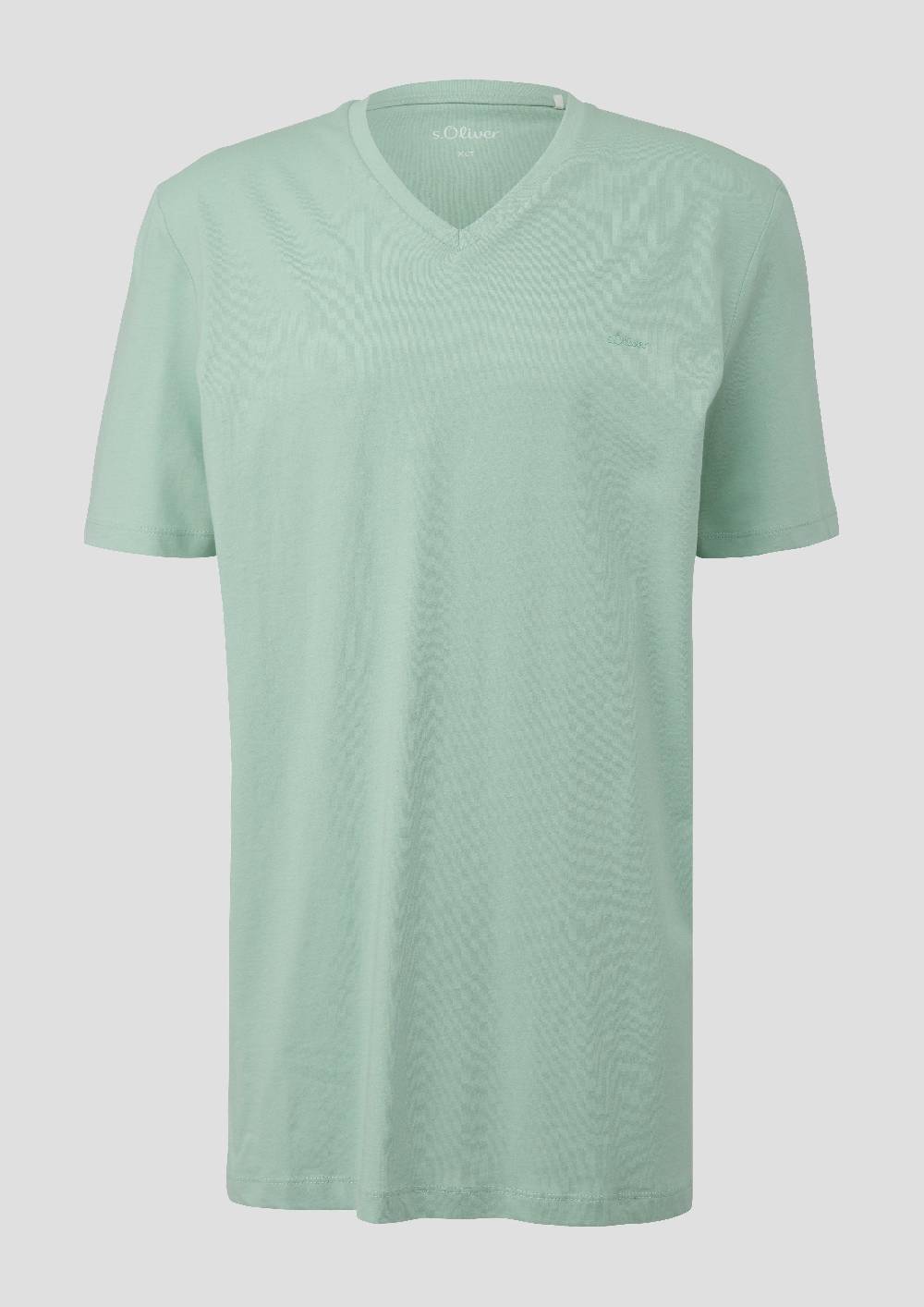 S.Oliver T-Shirt Mit V-Ausschnitt Und Logo-Detail