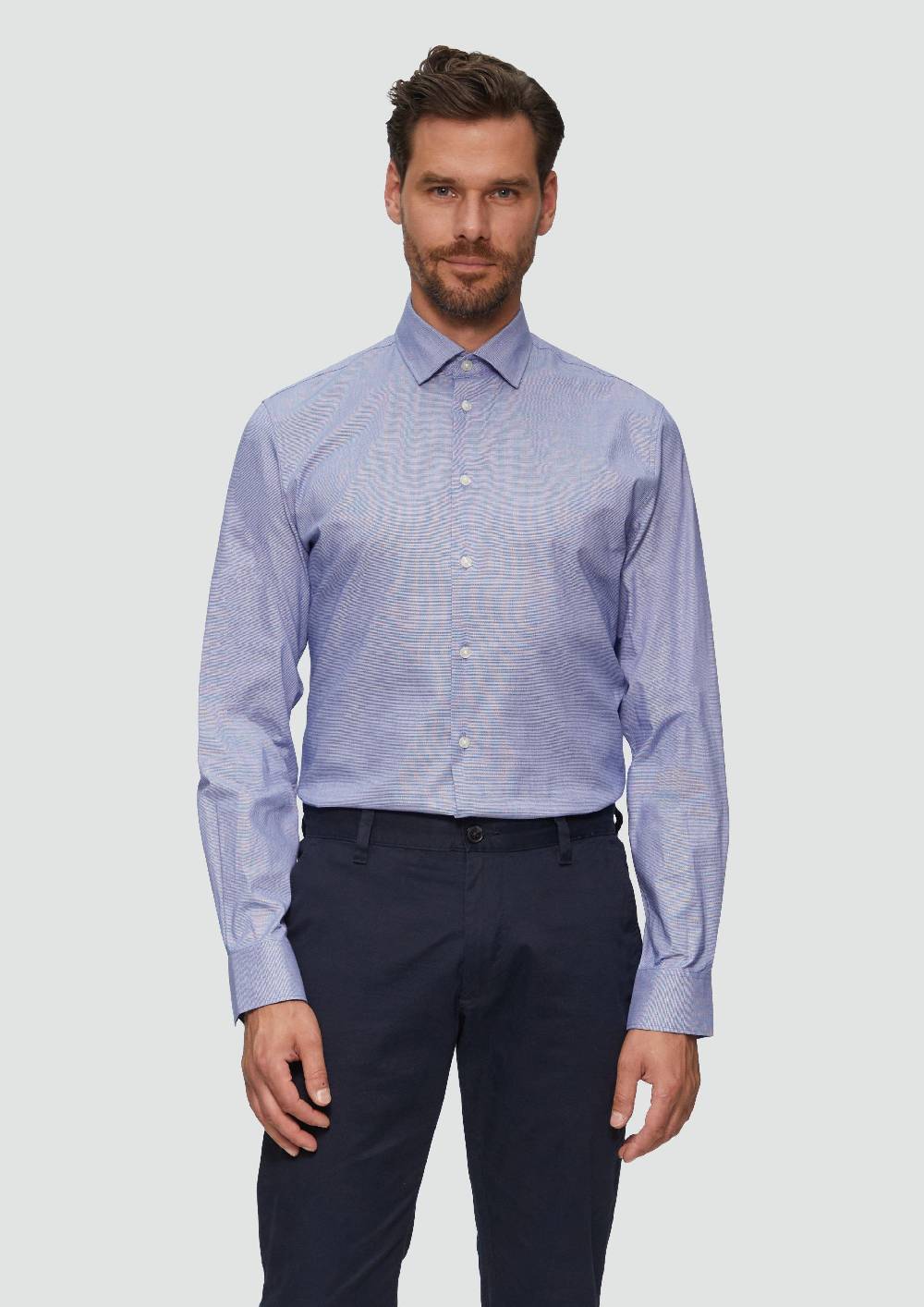 S.Oliver Tailored Fit: Hemd Aus Baumwollstretch