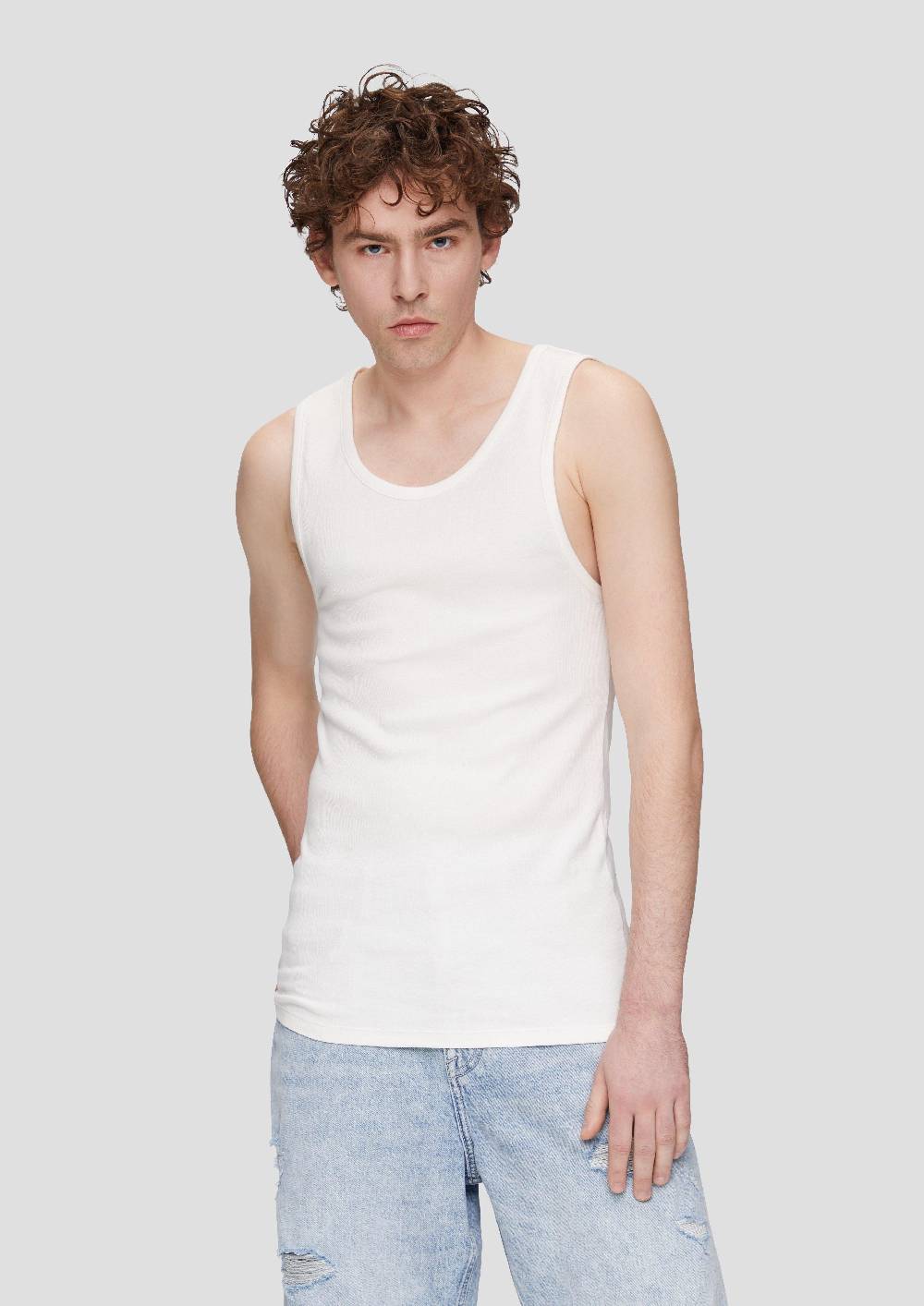 S.Oliver Tanktop Mit Rippstruktur Und Rippblende