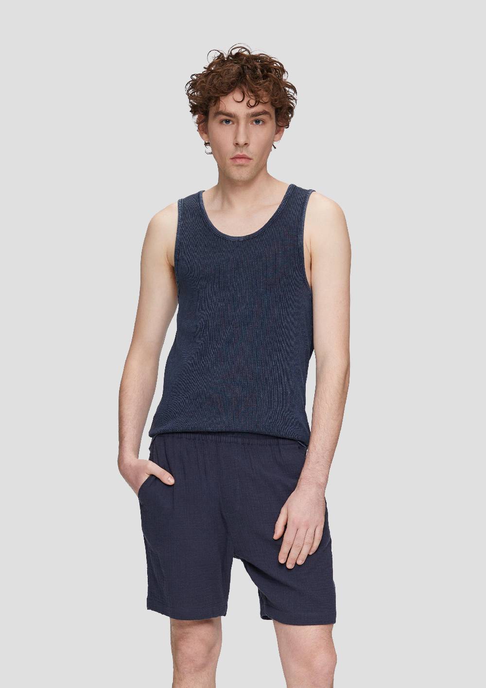 S.Oliver Tanktop Mit Rippstruktur Und Rippblende