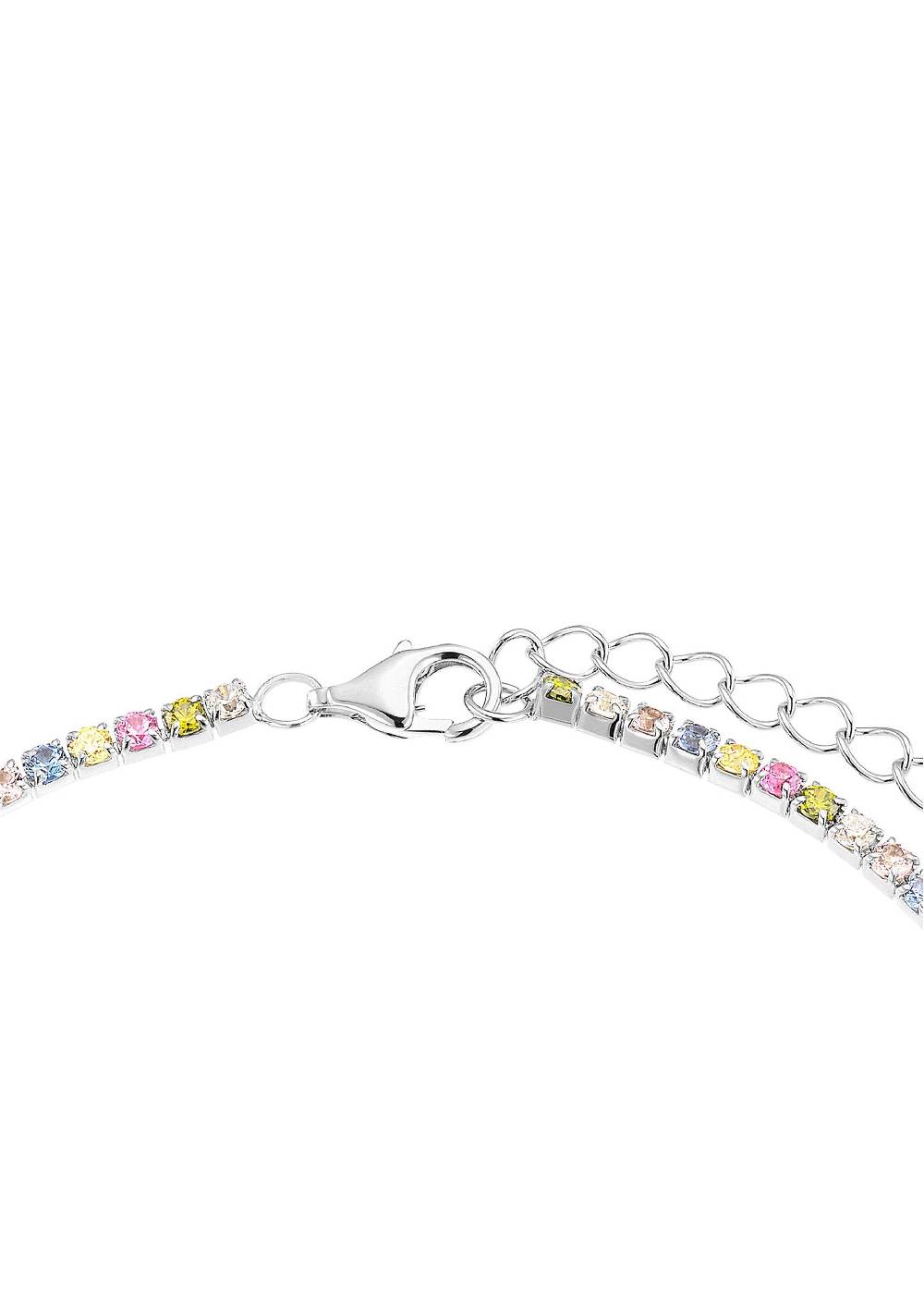 S.Oliver Tennisarmband Mit Bunten Zirkoniasteinen