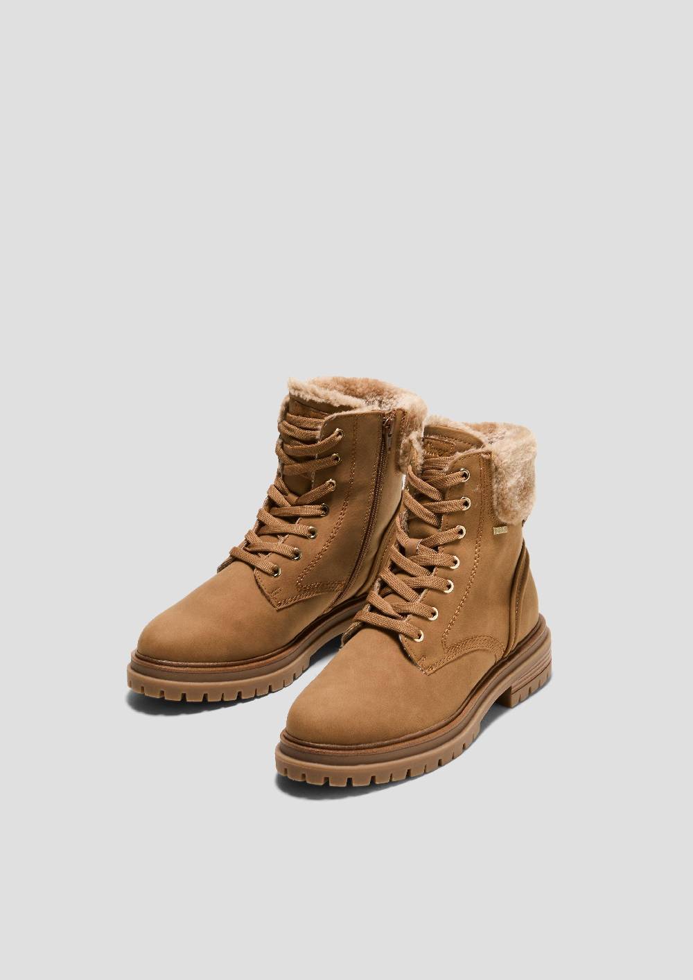 S.Oliver Tex-Stiefel Mit Kunstfell-Applikation