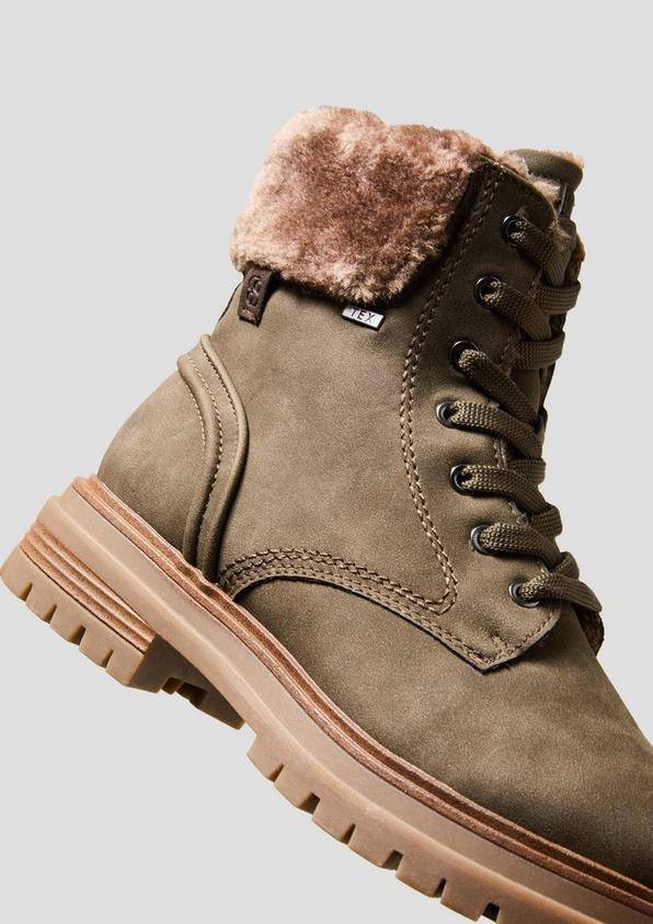 s.Oliver Tex-Stiefel mit Kunstfell-Applikation