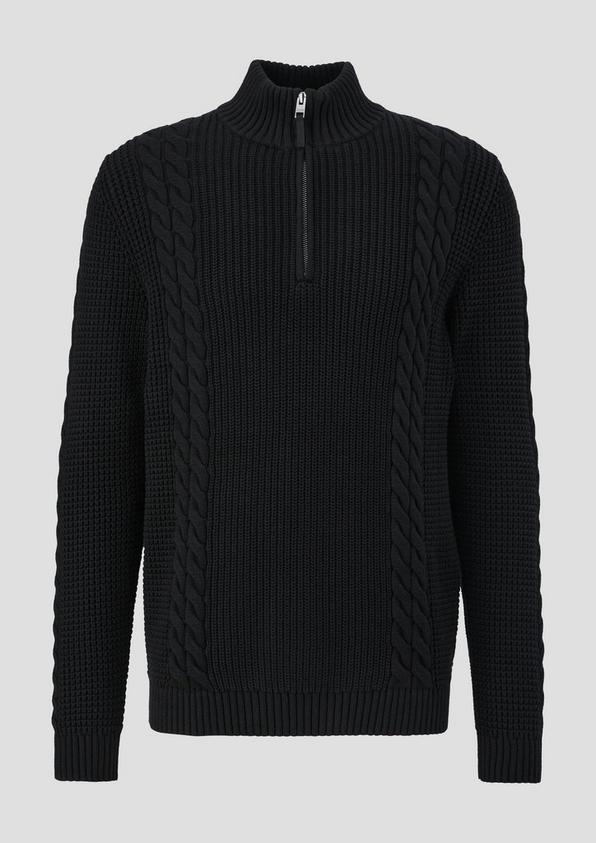 s.Oliver Troyer-Pullover mit Zopfmuster