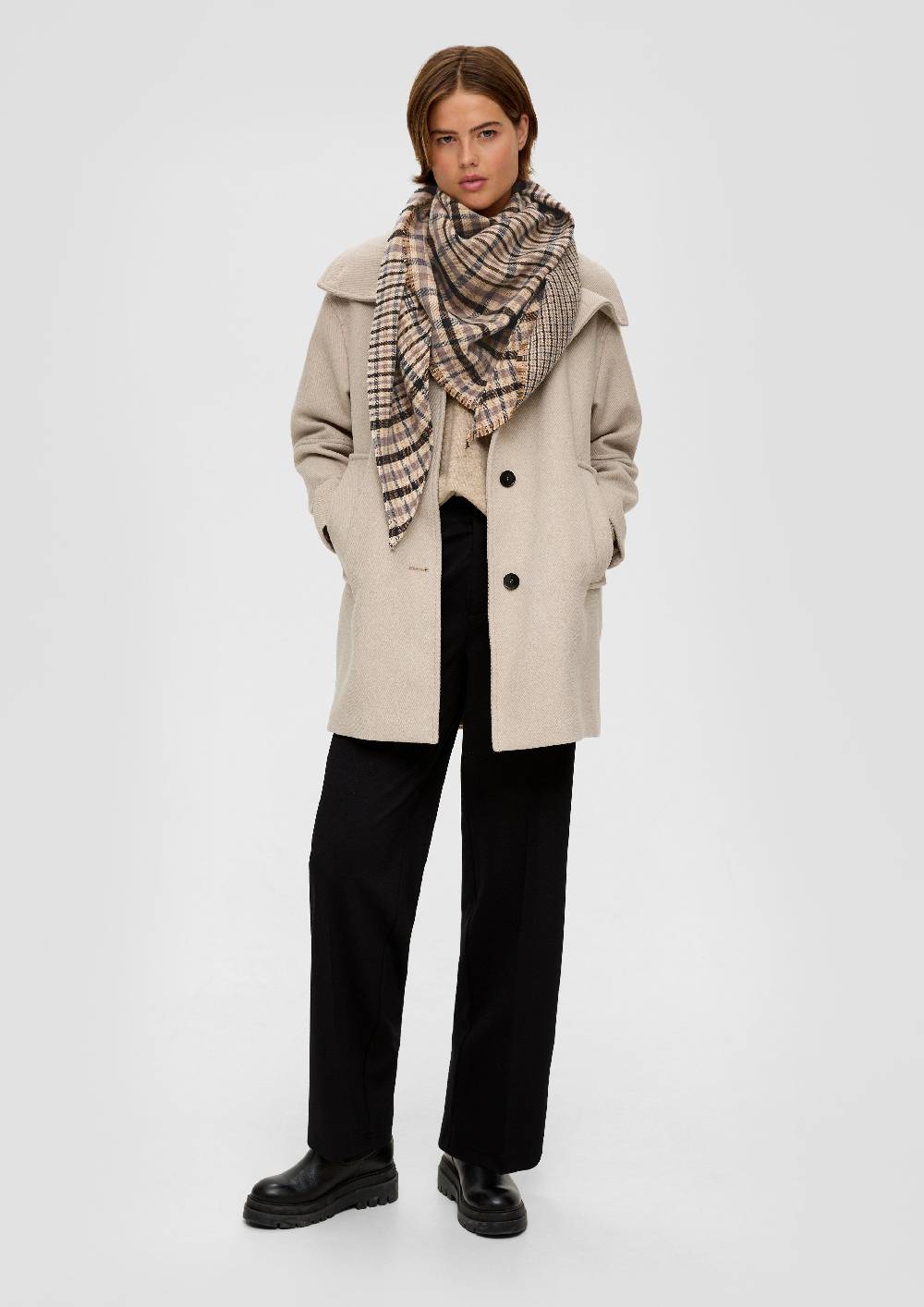 S.Oliver Tuch Mit Hahnentrittmuster