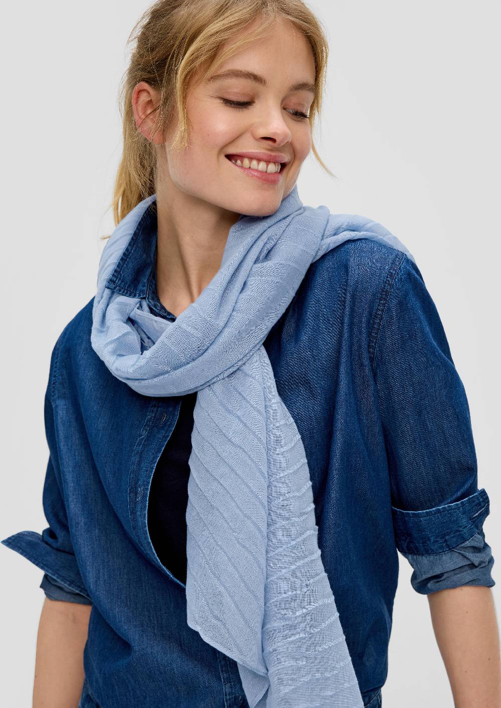 S.Oliver Tuch Mit Plisseefalten