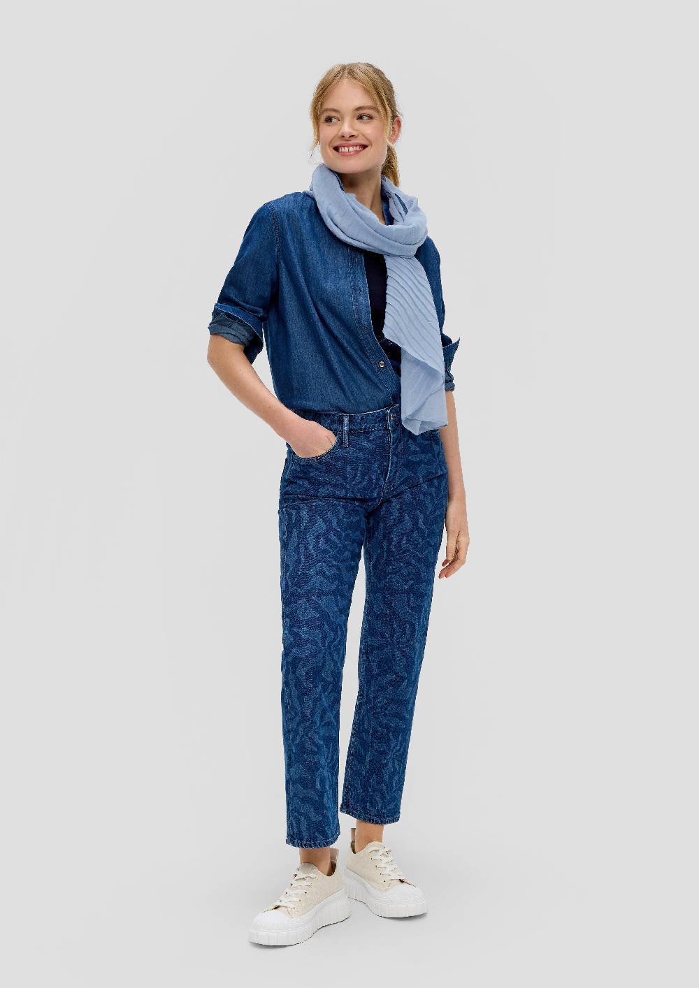 S.Oliver Tuch Mit Plisseefalten