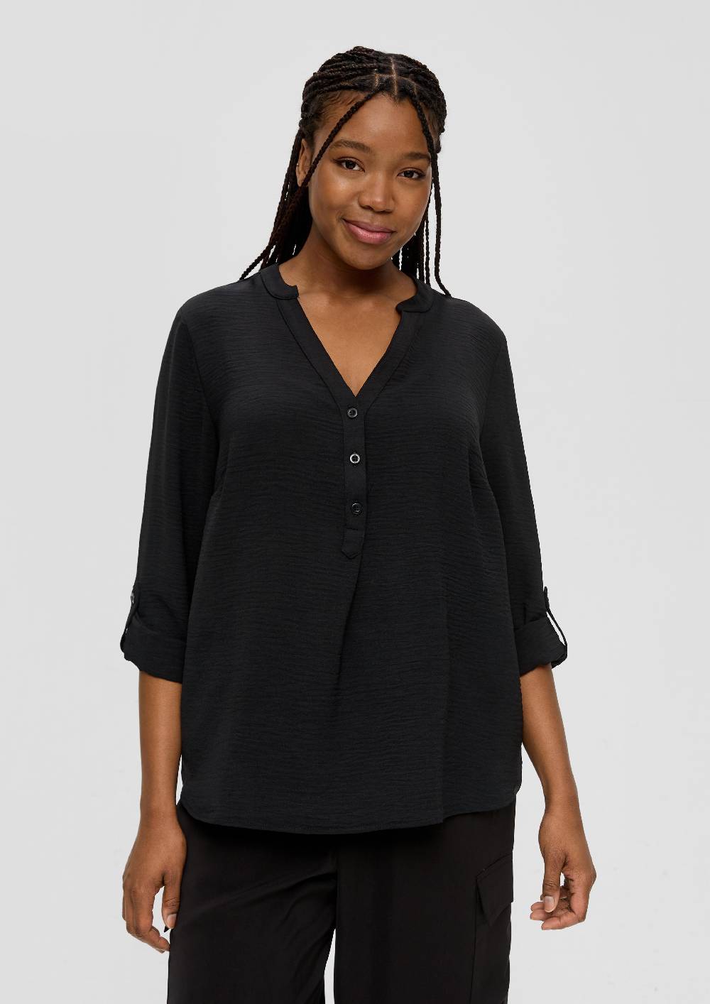 S.Oliver Tunikabluse Mit Halblangen Ärmeln