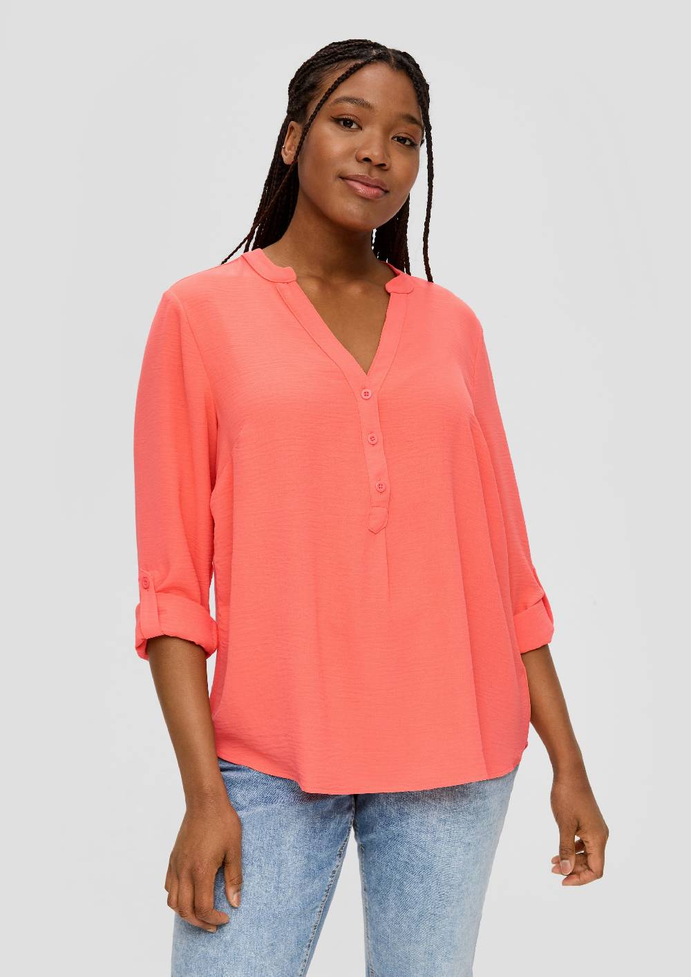 S.Oliver Tunikabluse Mit Halblangen Ärmeln