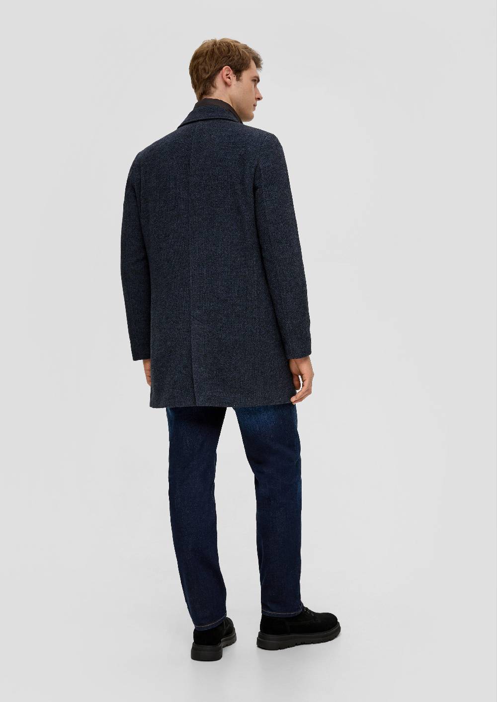 S.Oliver Tweed-Mantel Mit Herausnehmbarem Insert